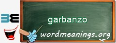 WordMeaning blackboard for garbanzo